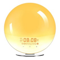 일몰 일출 인공태양 알람시계 일출 태양 무드등 밝아지는 인공태양알람시계 무소음 스마트 알람시계, 한개옵션0