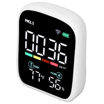 가정용 품질 기 계량기. PM2.5 CO2 TVOC 온도 모니터, 한개옵션0