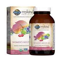 Garden of Life mykind Organics Vitamins 여성 40 Plus 120정 Womens Multi Vegan Over Hormone Breast Blend, 120 Count (Pack of 1)