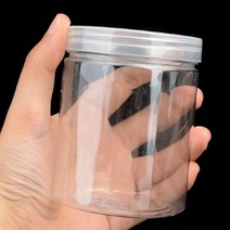 플라스틱통 슬라임통 투명 클레이통 스크류용기 공병, 지름/용량, 7cm - 300ml