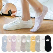 에멜강스 안벗겨지는 여성 페이크삭스 구두 덧신 양말 10켤레 세트 실리콘