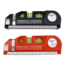 레이저 멀티 줄자 3방향 형광 수평계 2종 색상, 블랙