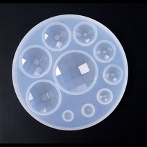 와이지알씨 미라클 실리콘 몰드 조개 불가사리 원형 모음 보석 UV 레진 레진공예 미니어쳐, 27-2.실리콘몰드 원형 10구