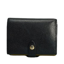 [버버리] [중고 명품] 블랙옐로우 고트스킨 이퀘스트리안 쉴드 여성 반지갑 4073407