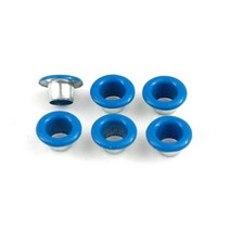 6mm 금속 구멍 와셔 가죽 공예 수리 그로멧 라운드 아이 링 신발 가방 의류 벨트 모자 100 세트, Blue