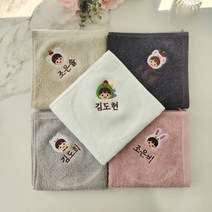 쁘띠맘 산리오핸드타올5장 고리수건 네임자수 어린이집수건 기숙사 유치원준비물, 산리오핸드-토리, 1세트