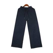 여성 스트라이프 밴딩 와이 팬츠 원마일웨어 일자바지