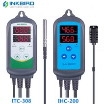 INKBIRD 콤보 세트 사전 유선 디지털 Dural 스테이지 습도 컨트롤러 IHC200 및 난방 냉각 온도 컨트롤러 ITC-308 312892, CHINA, EU socket
