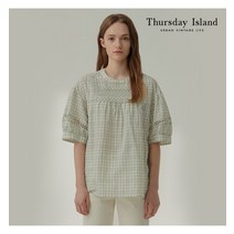 [백화점매장 정품출고] 써스데이아일랜드 블라우스 [Thursday Island] 여성 레이스MIX 블라우스(르코타지)(T214MBL233W)