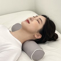 집콕 경추베개 거북목 일자목 목디스크 수건 경추목베개, 메밀 네이비