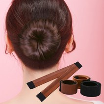 똥머리 만들기 헤어밴드 6컬러 만두머리 밴드 헤어 스틱 끈 똥머리 셀프 만들기 당고머리, 커피(b)