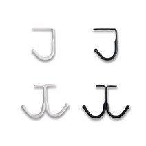 J고리 스텐고리 천정용 다용도걸이 후크, 블랙, 더블, 상세페이지 참조, 블랙_더블