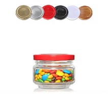 유리병 고추장병 원형고추장150g(A)(70파이), 블랙, 1개