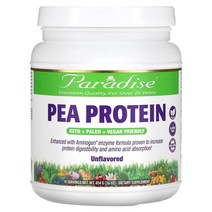 파라다이스허브 완두콩 프로틴 무맛 454g 16oz, 4병