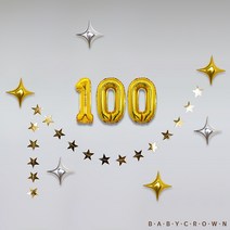아기 100일 파티용품 세트 셀프촬영 소품 토퍼 풍선 장식 세트, E 고급손펌프