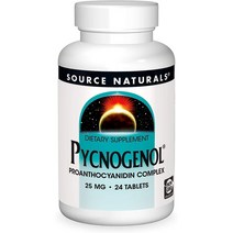 Source Naturals 피크노제놀 25mg 캡슐 24정, 1팩