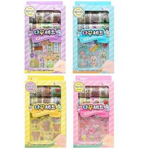 랜덤발송 1세트 다꾸 스티커 마스킹테이프 10개 인쇄스티커 10개 인스 스꾸 데코 장식 팬시