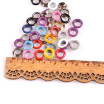 아일렛펀치 펀칭기 혼합 색상 금속 구멍 그로밋 스크랩북 DIY 바느질 의류 수제 공예 10mm C1916 100 개, 한개옵션0