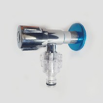 KXZ685150앵글밸브 Stainless Clear/수도꼭지커플링/연결/아이오락/물호스연결/water tap/물호스/연결/세탁기연결/퀵호스커넥터/IOLOCK, 앵글밸브 Stainless Clear