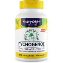헬시오리진 피크노제놀-프랑스해안송껍질추출물 호팍사 PYCNOGENOL 100MG 50대여성, veggie capsules