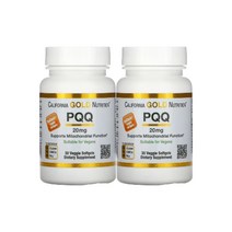 캘리포니아골드뉴트리션 CGN PQQ 퀴논 20mg 30정 2세트 식물성 베지 캡슐 소프트젤 글리세린 말티톨 쌀겨오일 해바라기레시틴 함유
