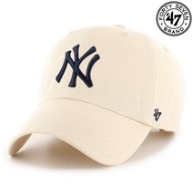 47브랜드 MLB모자 뉴욕 빅로고 클린업 볼캡 모자 내추럴(B-RGW17GWS-NTA)
