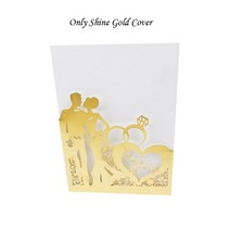 청첩장 바른손카드 신부와 신랑 반지 할로우 레이저 컷 결혼식 초대장 카드 발렌타인데이 호의 웨딩 장식, 13 Shine Gold Cover