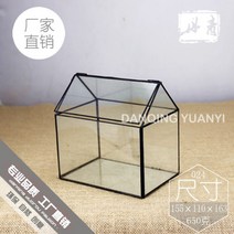 하우스형 비바리움 이끼분재 재료 화분 훔 사막 이끼 식물 유리 마이크로 DIY, 중간 유리, 24 155x110x163