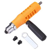 Electric Rivet Nut Gun Riveting Tool Cordless Insert Riveter Adapter Kit Handheld Riveter Adapter Ki, 갈색