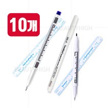 (10개-종택) 의료용 통더스 마커펜(싱글/듀얼) 반영구화장재료, 01_(10개)듀얼 마커펜(줄자포함)