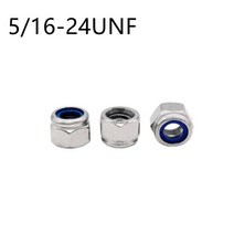 20PCS 미세 나사 육각 나일론 삽입 잠금 너트 UNF 10 #1/4 5/16 3/8 자동 Nylock Locknut 304 A2-70 스테인, 03 5-16