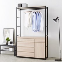 가이온 워너비 1200 4단서랍 행거 드레스룸, 화이트