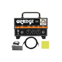Orange MD20 마이크로덕 20와트 미니 기타 앰프 헤드 번들 악기용 케이블과 액체 오디오 연마 크로스 포함