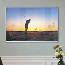 [바보사랑] 골프의매력_중형메탈액자, 프레임/타입:실버/3타입