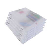 알파 레버화일 비비드컬러칩 A4, 투명, 5개