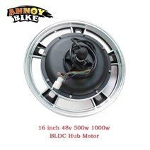 전기 자전거 변환 키트 16 인치 48v 500w 1000w BLDC 허브 모터 산악 프론트 드라이브 리어 휠