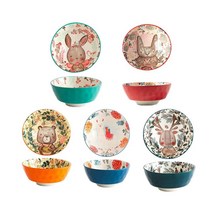 BLOWFISH FUGU 북유럽 그릇 세트 캐릭터 밥그릇 국그릇, 조합합니다, 5P4.5인치입니다