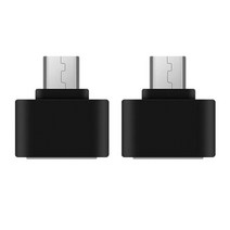 휴대 전화 스마트 폰 태블릿 노트북 맥북에 대 한 마이크로 USB 변환기에 2pcs 마이크로 USB OTG 어댑터 USB, 0.75 × 0.71 × 0.31 인치, 아크릴로 니트릴 부타디엔 스티렌 플라스틱, 블랙