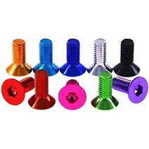 m5x1520mm 원격 제어 무인 항공기 다축 회전익 항공기 항공 알루미늄 합금 플랫 헤드 육각 나사 (색상: 15mm 갈색 주황색), 15mm 브라운 오렌지