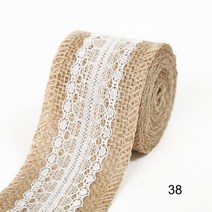 저스트포 천연 황마 삼베 롤 2M/롤 5CM 헤센 리본 및 레이스 빈티지 소박한 웨딩 장식 파티 DIY 공예 용품, [01] 2meters, [09] 10