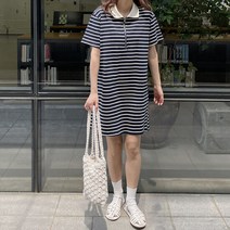 [슈가펀] 밀로 스트라이프 피케원피스/단가라/미니원피스/데일리