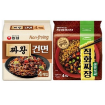 농심 짜왕건면 4개 + 생면식감 직화짜장 4개, 1세트
