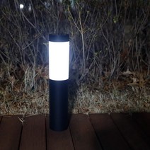 HK 2색 LED 태양열 빅 원기둥 정원등, 블랙