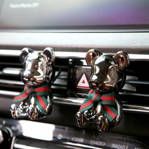 메탈크롬 차량용 방향제 차방향제 고급 명품 자동차 디퓨져 동물 곰 새차 선물 소비르, (메탈) 블랙, 씨사넘버파이브타입