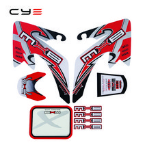 핏먼지 자전거 데칼 crf50 paster 옐로우 그린 레드 블루 오토바이 스티커 CRF 50cc 레이싱 kohis, 03 red 1