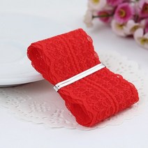 의류 재봉 천10 미터/롤 43mm 레이스 리본 DIY 의류 봉제 및 패브릭 소재 핑크 블루 화이트 트리밍 액세서, 11 빨간