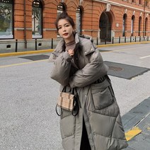 여성경량패딩 패딩 파카 자켓 코트 라이트 블루 롱 다운 재킷 후드 패션 지퍼 농축