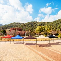 DZB 캐노피 천막 골조+지붕 접이식 포장마차 바람막이 야외 실내 테라스 옥상 그늘막 텐트 행사용, DZ천막3X4.5 커피
