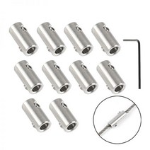 10PCS 스테인레스 스틸 304 핸드 스크류 와이어 로프 클립 클램프 육각 그럽 볼트 버클 2 3 4 5 6 8 10mm, For 4mm wire