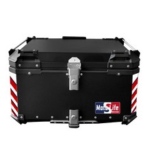 오토바이 알루미늄 탑박스 35L 45L 55L 65L 80L 배달통 가방 박스 리어백, 블랙